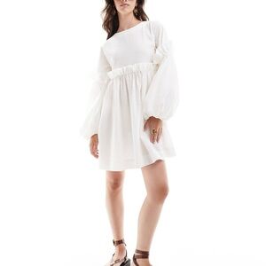 ASOS White Long Sleeve Dress